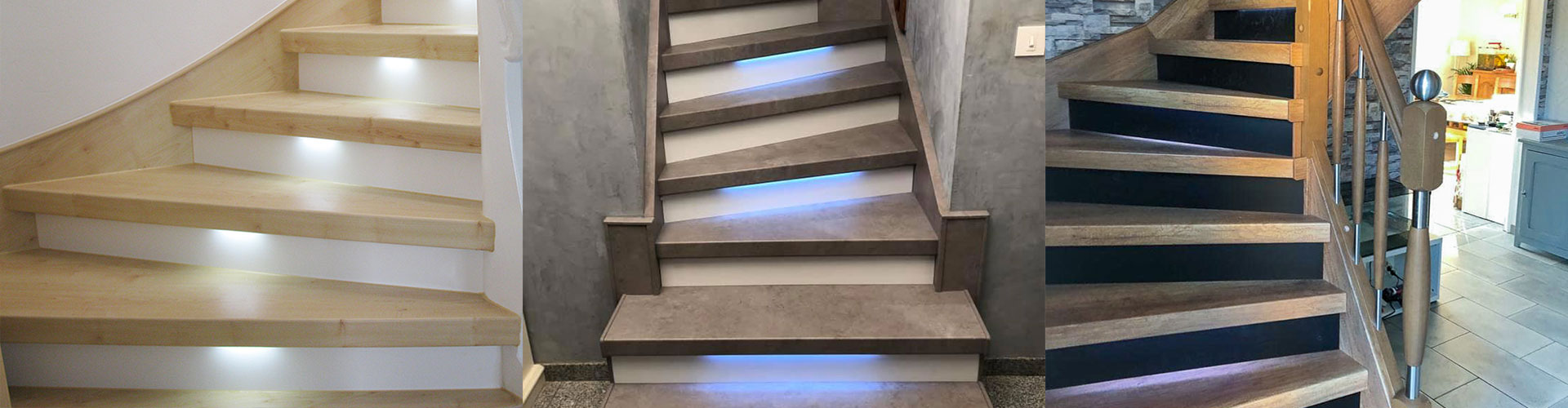 Escalier avec led intégré : bandeau ou spots pour un éclairage design